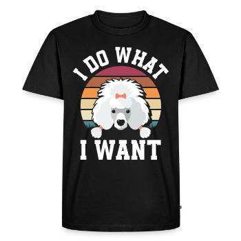 Caniche - T-shirt Premium bio Homme - noir - Devant - Nico (187cm)