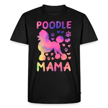 Caniche Mama Caniche Maman Caniche Amoureux - T-shirt Premium bio Homme - noir - Devant - Nico (187cm)
