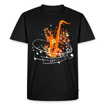 Music Musicians Saxophone Saxophone Musician - Men's Premium Organic T-Shirt - black - Front - Nico (187cm)