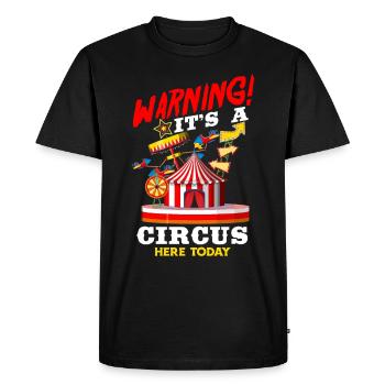 Fête d’anniversaire de cirque - T-shirt Premium bio Homme - noir - Devant - Nico (187cm)