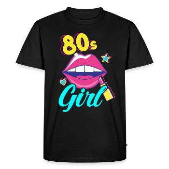 80s Party Outfit Costume 80s Party - Men's Premium Organic T-Shirt - black - Front - Nico (187cm)