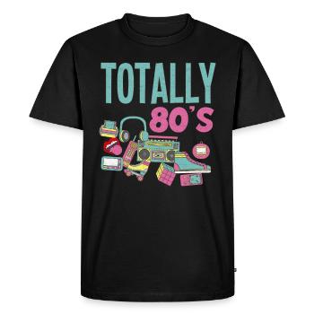 80s Party Outfit Costume 80s Party - Men's Premium Organic T-Shirt - black - Front - Nico (187cm)