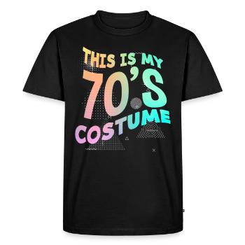 70s Party Outfit Costume 70s Party - Men's Premium Organic T-Shirt - black - Front - Nico (187cm)