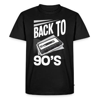 Tenue de fête des années 90 Costume de fête des années 90 - T-shirt Premium bio Homme - noir - Devant - Nico (187cm)