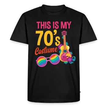 70s Party Outfit Costume 70s Party - Men's Premium Organic T-Shirt - black - Front - Nico (187cm)