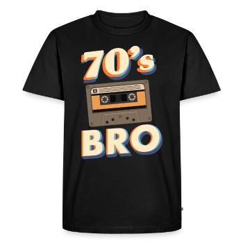 70s Party Outfit Costume 70s Party - Men's Premium Organic T-Shirt - black - Front - Nico (187cm)