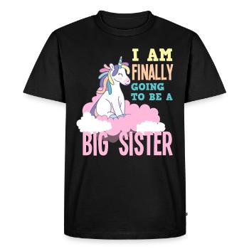 I'm going to be a big sister unicorn - Men's Premium Organic T-Shirt - black - Front - Nico (187cm)