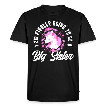 I'm going to be a big sister unicorn - Men's Premium Organic T-Shirt - black - Front - Nico (187cm)