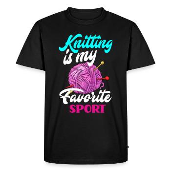 Knitting Knitting Needle Knitting Needle Knitting - Men's Premium Organic T-Shirt - black - Front - Nico (187cm)