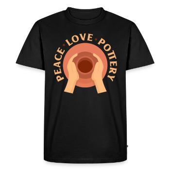 Poterie Poterie Poterie Poterie Poterie Poterie Poterie Poterie Poterie - T-shirt Premium bio Homme - noir - Devant - Nico (187cm)
