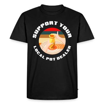 Poterie Poterie Poterie Poterie Poterie Poterie Poterie Poterie Poterie - T-shirt Premium bio Homme - noir - Devant - Nico (187cm)