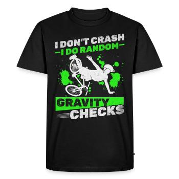 Je ne plante pas, je fais au hasard - T-shirt Premium bio Homme - noir - Devant - Nico (187cm)