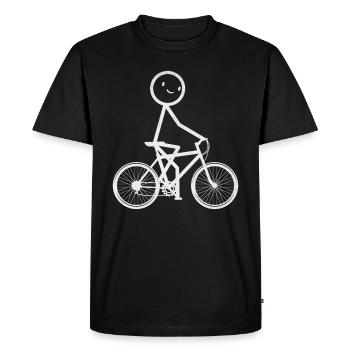 Bicycle Cycling Stick figurine Funnier - T-shirt Premium bio Homme - noir - Devant - Nico (187cm)