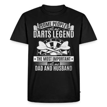 Darts Legend Jeu de fléchettes Fléchettes Fléchettes - T-shirt Premium bio Homme - noir - Devant - Nico (187cm)