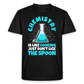 Chemistry is like cooking, Chemistry Teacher - Men's Premium Organic T-Shirt - black - Front - Nico (187cm)