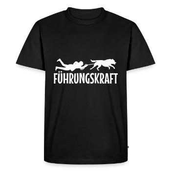 Führungskraft Hund, Hundebesitzer - Männer Premium Bio T-Shirt - Schwarz - Vorne - Nico (187cm)