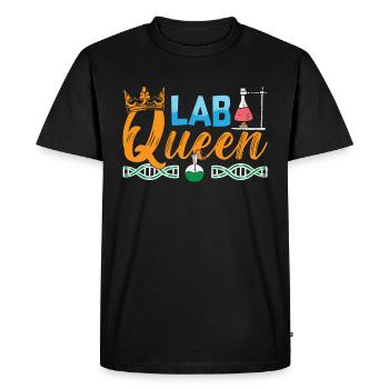 Lab Queen Laboratory Technician Science Gift - Men's Premium Organic T-Shirt - black - Front - Nico (187cm)
