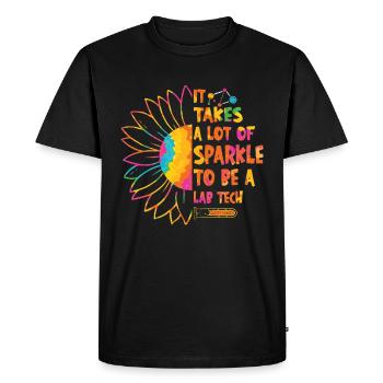 Technicien de laboratoire Science Sparkle Gift - T-shirt Premium bio Homme - noir - Devant - Nico (187cm)