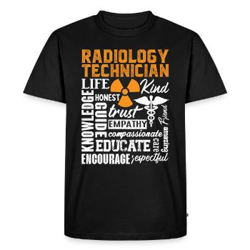 Technicien en radiologie Technicien en radiologie Technicien en radiologie - T-shirt Premium bio Homme - noir - Devant - Nico (187cm)