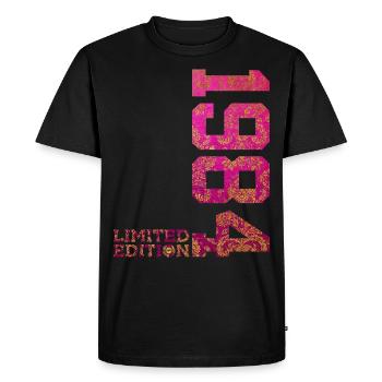 42E ANNIVERSAIRE ÉDITION LIMITÉE ROSE 1984 - T-shirt Premium bio Homme - noir - Devant - Nico (187cm)