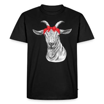 Chèvre Chèvre Chèvres - T-shirt Premium bio Homme - noir - Devant - Nico (187cm)