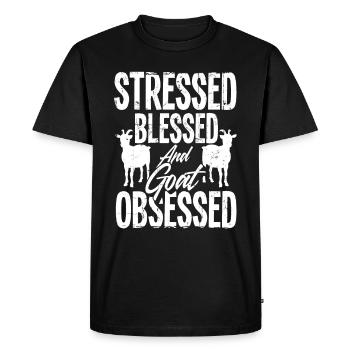 Chèvre Chèvre Chèvres - T-shirt Premium bio Homme - noir - Devant - Nico (187cm)