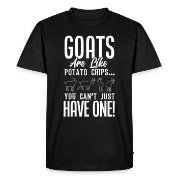 Chèvre Chèvre Chèvres - T-shirt Premium bio Homme - noir - Devant - Nico (187cm)