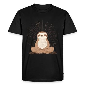 Conception de méditation détendue pour paresseux - T-shirt Premium bio Homme - noir - Devant - Nico (187cm)