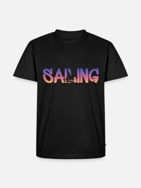 sailing - Männer Premium Bio T-Shirt - Schwarz