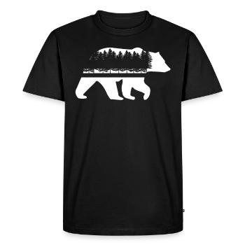 Ours brun ours noir idée cadeau - T-shirt Premium bio Homme - noir - Devant - Nico (187cm)