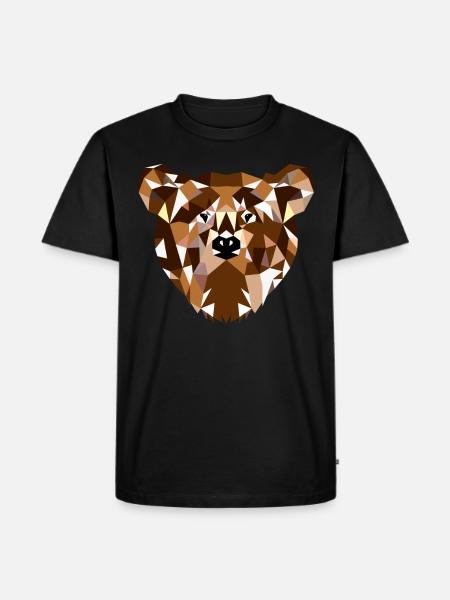 Bear Grizzly Bear Gift Idea - Men's Premium Organic T-Shirt - black