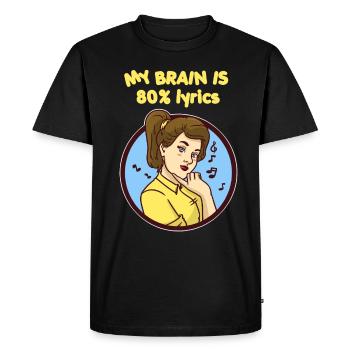 Amant de musique nerd accrocheur vie cadeau idée - T-shirt Premium bio Homme - noir - Devant - Nico (187cm)
