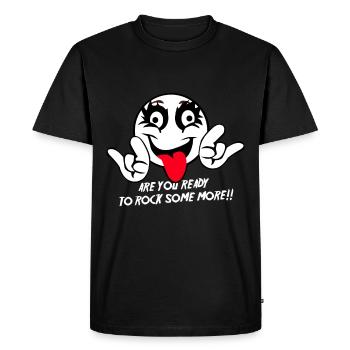 Rocker Hard Rock Concert Concert Guitare Électrique - T-shirt Premium bio Homme - noir - Devant - Nico (187cm)