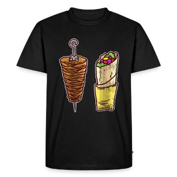 Doner kebab restaurant food gift - Men's Premium Organic T-Shirt - black - Front - Nico (187cm)