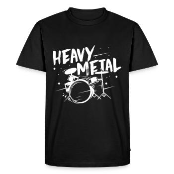 Heavy metal guitar drums sound gift - Men's Premium Organic T-Shirt - black - Front - Nico (187cm)