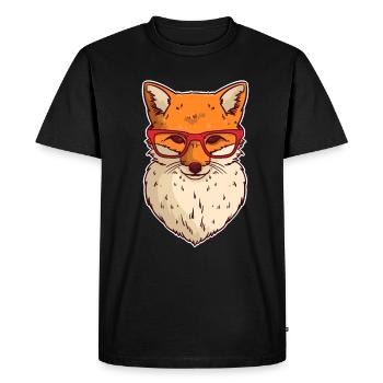 Nerd Renard - T-shirt Premium bio Homme - noir - Devant - Nico (187cm)