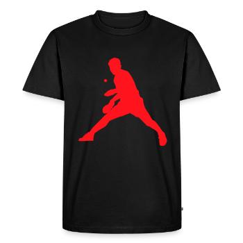 Joueur de tennis de table - T-shirt Premium bio Homme - noir - Devant - Nico (187cm)