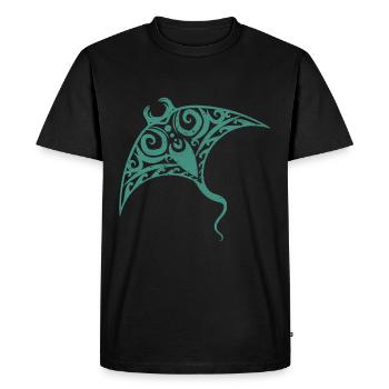 Stingray Rays Dasyatis Maori Tattoo - Men's Premium Organic T-Shirt - black - Front - Nico (187cm)