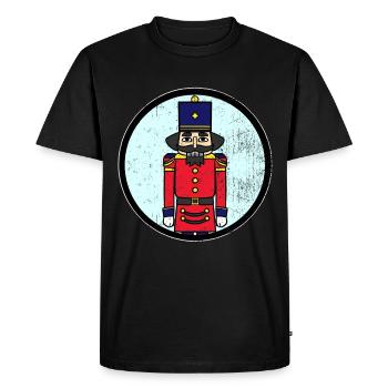 Noisette noisette noël cadeau - T-shirt Premium bio Homme - noir - Devant - Nico (187cm)