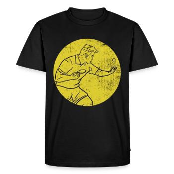 Cadeau de tennis de table - T-shirt Premium bio Homme - noir - Devant - Nico (187cm)