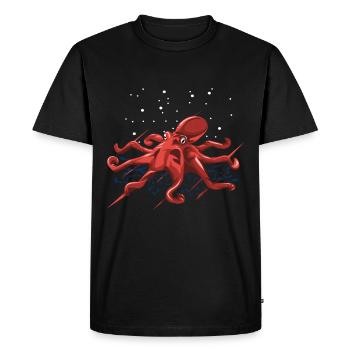 Octopus marine créature marine cadeau - T-shirt Premium bio Homme - noir - Devant - Nico (187cm)