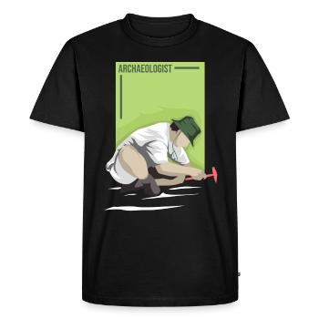 Archeologist archeology - Men's Premium Organic T-Shirt - black - Front - Nico (187cm)