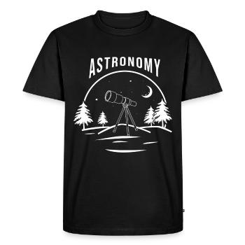 Astronomy galaxy - Men's Premium Organic T-Shirt - black - Front - Nico (187cm)