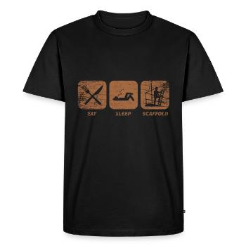 Cadeau de travail d'échafaudage de construction d'échafaudages - T-shirt Premium bio Homme - noir - Devant - Nico (187cm)