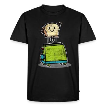Pain Pain pain pâtisserie pâtisserie cadeau - T-shirt Premium bio Homme - noir - Devant - Nico (187cm)