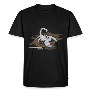 Cadeau du zodiaque araignée arachnides Scorpion - T-shirt Premium bio Homme - noir - Devant - Nico (187cm)