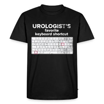 Urologist urology female doctor computer keyboard gift - Men's Premium Organic T-Shirt - black - Front - Nico (187cm)