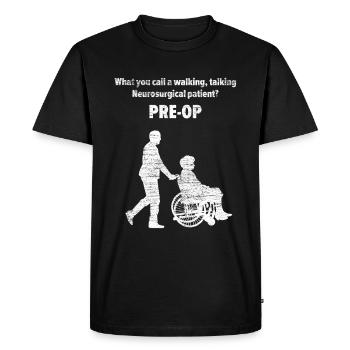 Cadeau d'opération préopératoire de neurochirurgien - T-shirt Premium bio Homme - noir - Devant - Nico (187cm)