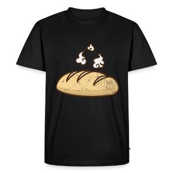 Pain pain baguette - T-shirt Premium bio Homme - noir - Devant - Nico (187cm)
