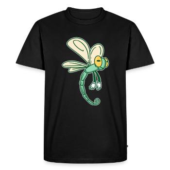 Libelle BD Insekt Petit-Libelle Cadeau - T-shirt Premium bio Homme - noir - Devant - Nico (187cm)